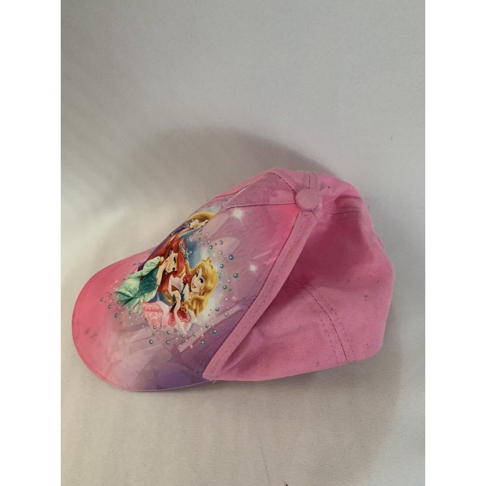 Disney Princesses Pink Graphic Strapback Adjustable Girls Hat Cap - Picture 2 of 4